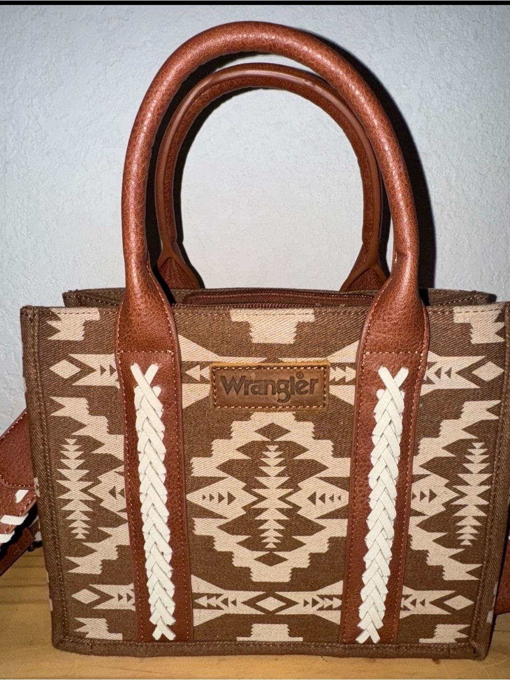 Wrangler Brown & Cream Aztec Tote
